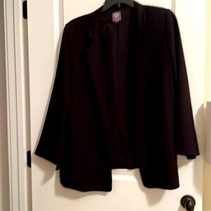 Vince Camuto black jacket with side slit sleeves size 16W